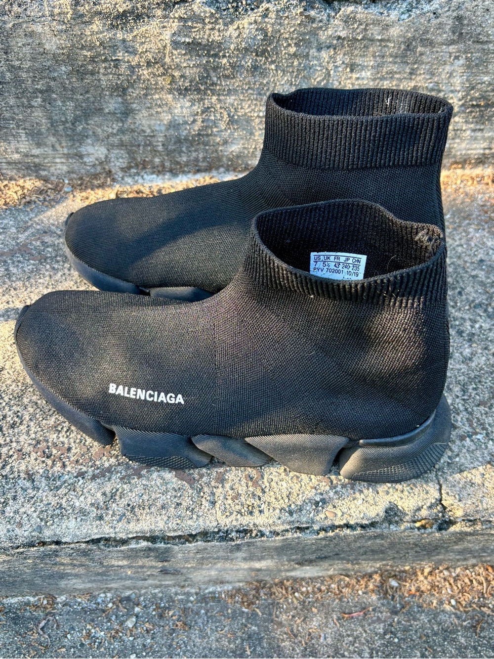 Balenciaga Black Knit Sock Runner Sneakers